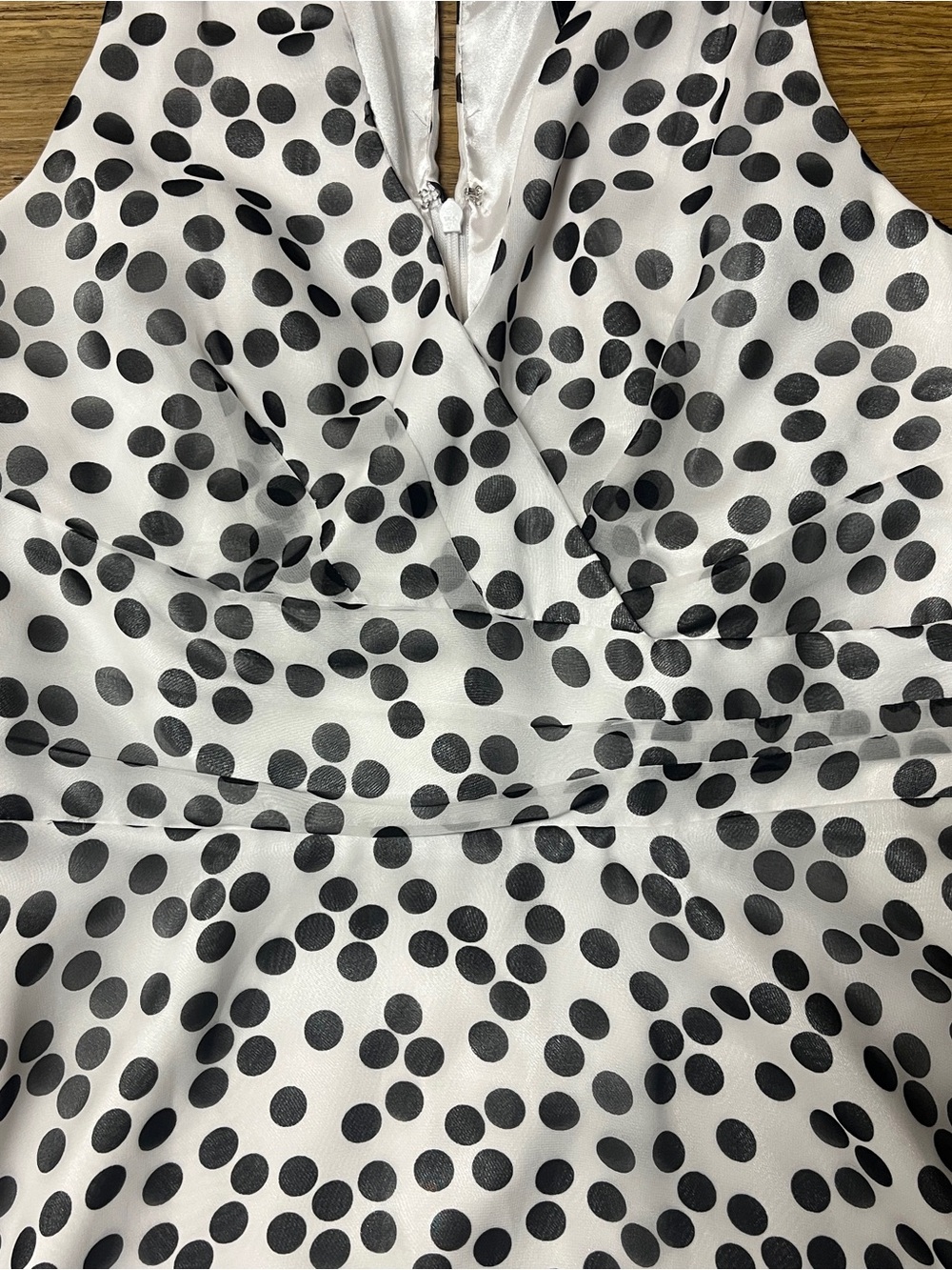 Women’s Polka Dot Halter Dress 1950s Swing Style Feminine Elegant Classic Size 6 - Picture 4 of 11